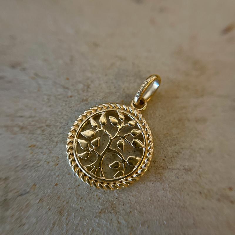 LA直輸入14K カリフォルニアゴールド Cut out tree ペンダントトップ 