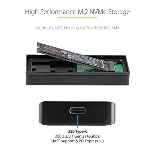 StarTech.com NVMe PCI Express接続M.2 SSDケース アルミ筐体 防塵防水機能(IP67準拠) USB 3.1 Gen