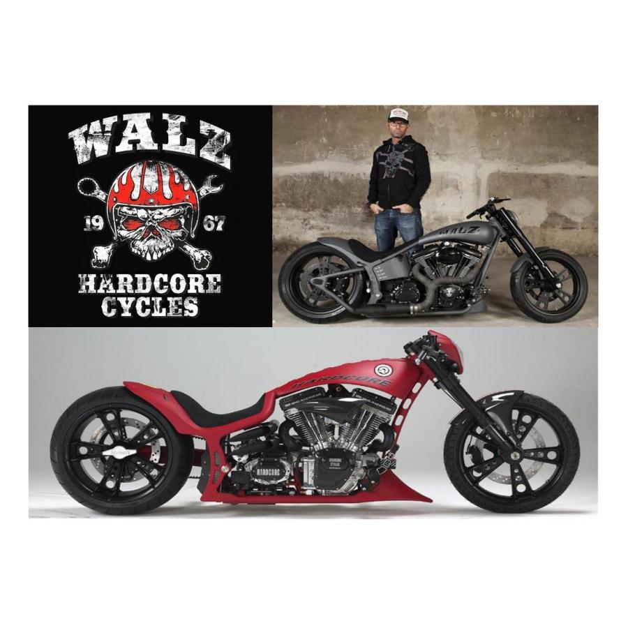 WALZ HARDCORE CYCLES T-Shirt Crossroads black ドイツ輸入Tシャツ