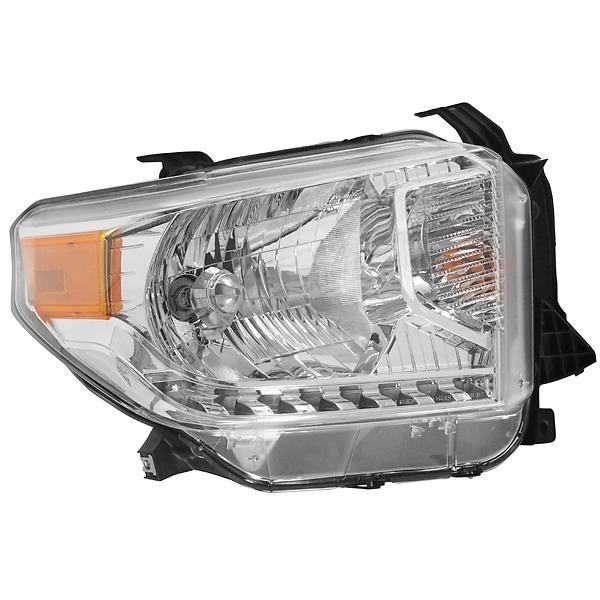 ヘッドランプ ヘッドライト 純正タイプ 右側 RH 助手席側 Hi/Lo H4 HB2付 T10 3157オレンジバルブ付 14-17y トヨタ タンドラの画像