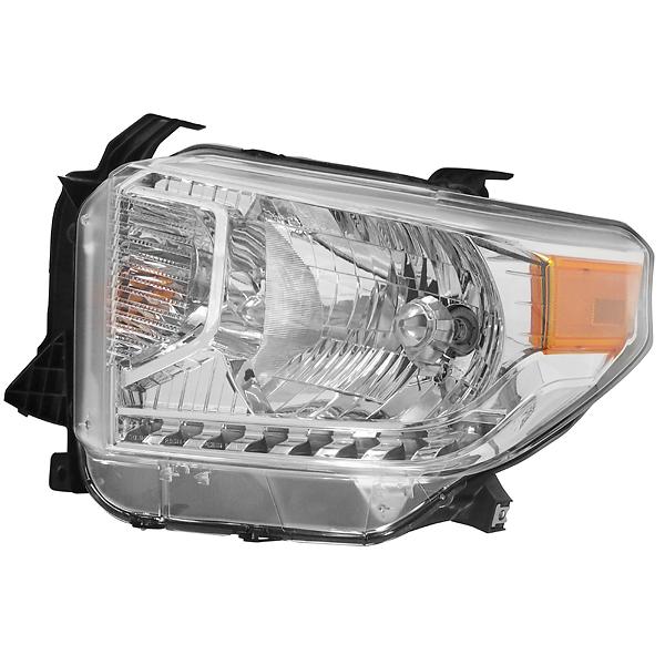 ヘッドランプ ヘッドライト 純正タイプ 左側 LH 運転席側 Hi/Lo H4 HB2付 T10 3157オレンジバルブ付 14-17y トヨタ タンドラの画像