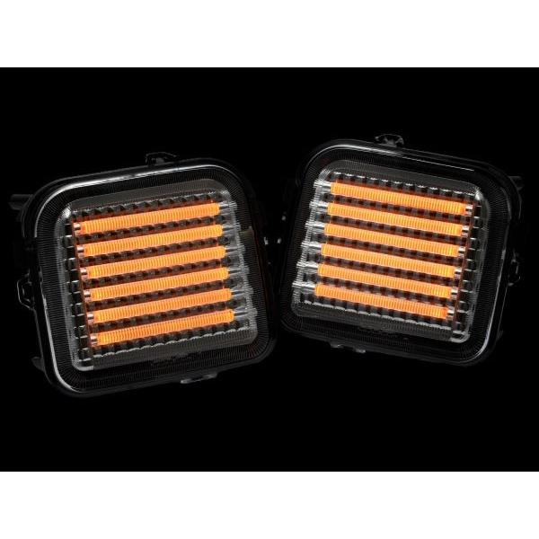 カリフォルニアカスタム ハマー H3 H3T クリスタル LED パークシグナルランプ クロームタイプ ウインカーランプ 左右 2個セットの画像