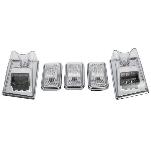 クリスタル LEDルーフマーカーランプ クローム 前後10個セット