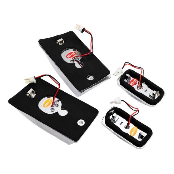 クリスタル LEDルーフマーカーランプ クローム 前後10個セット