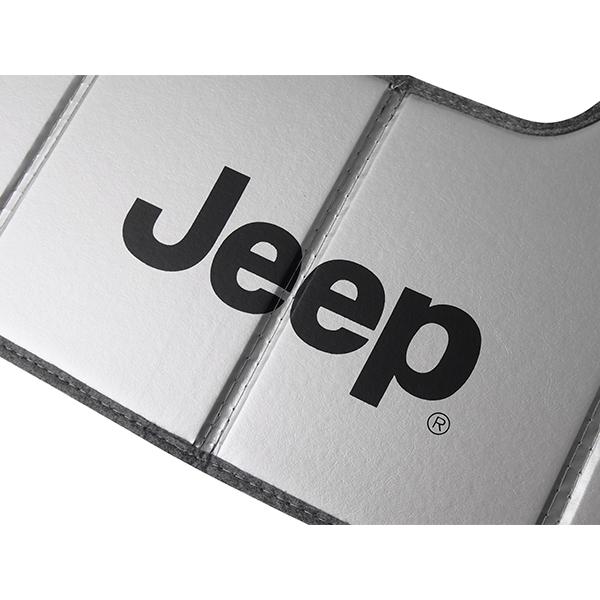 MOPAR純正 専用設計 JEEP ロゴ入 サンシェード 吸盤不要 折りたたみ式