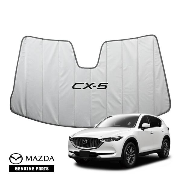 USマツダ純正 専用設計 CX-5 ロゴ入 サンシェード 吸盤不要 折りたたみ
