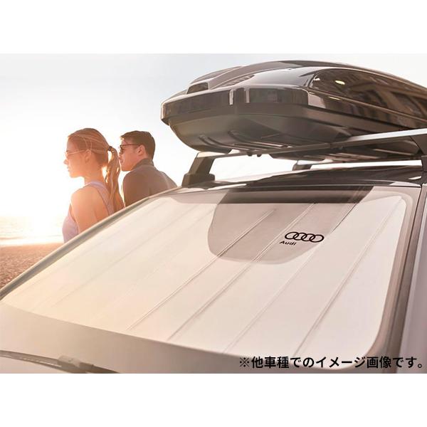 USアウディ純正 専用設計 AUDI ロゴ入 サンシェード 吸盤不要
