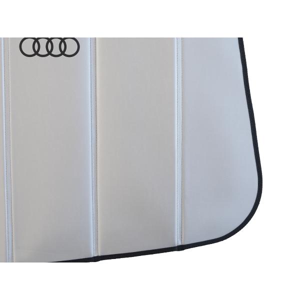 アウディ Audi サンシェード シルバー USアウディ純正 専用設計 AUDI ロゴ入 サンシェード 吸盤不要