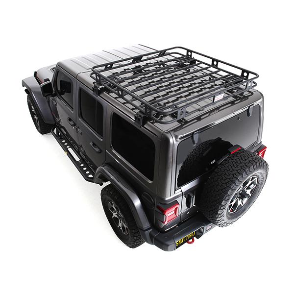 Wrangler JL用ディフェンダーラックとオーニングカーサイドタープ Smittybilt 正規品 ジープ JL ラングラー 4ドア用 DEFENDER RACK