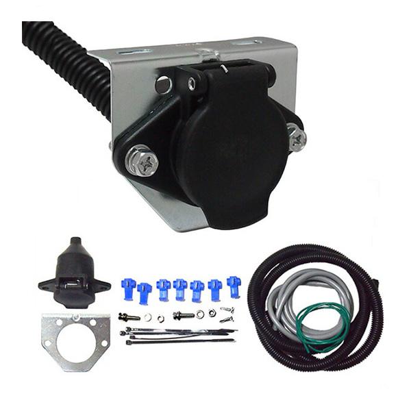 汎用 ヒッチメンバー トレーラーヒッチ 7芯丸形コネクター 配線キット 牽引車側 車両側 配線接続マニュアル付 トレーラー ジェットスキー 人気ブランド多数対象