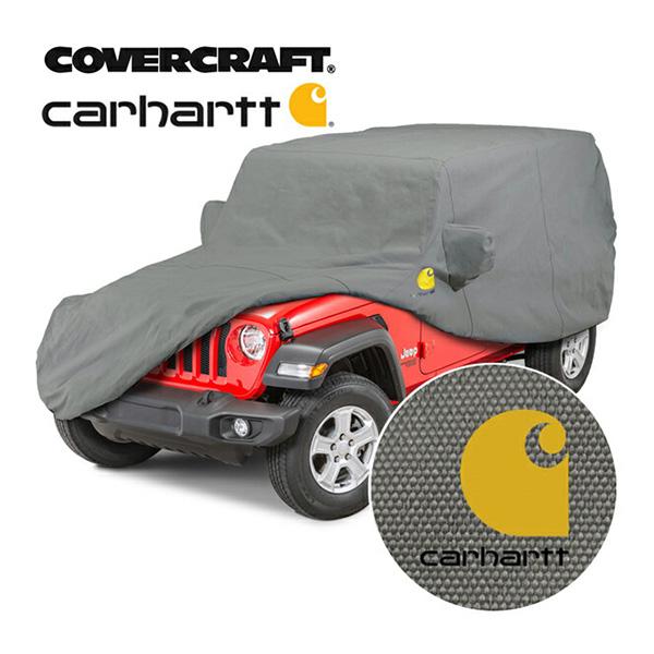 【CoverCraft 正規品】 専用設計 カーカバー/Carhartt GRAVEL CCH18114CG 18y ジープ JL ラングラー(2ドア) ボディカバー ボディーカバー
