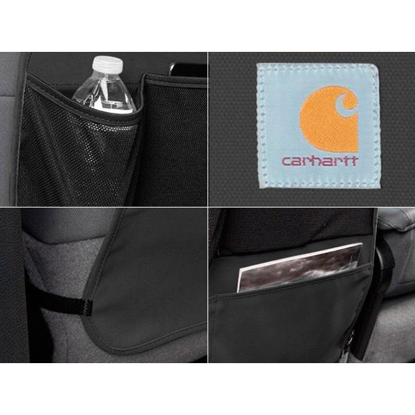 CoverCraft × Carhartt カーハート 後部座席 シートバック オーガナイザー グレー メッシュポケット 収納 小物入れ ドリンクホルダー｜californiacustom｜02