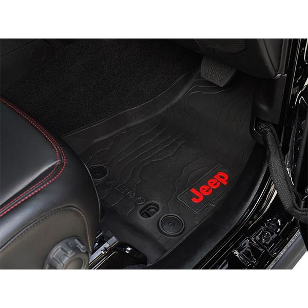 MOPAR純正 ラバーフロアマット JEEPロゴ入 前後セット オールウェザー 
