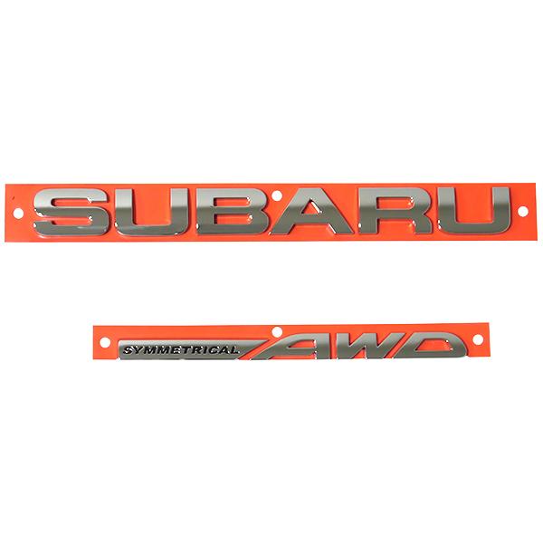 USスバル純正 レガシィ B4 BM系 リアエンブレム SUBARU+SYMMETRICAL