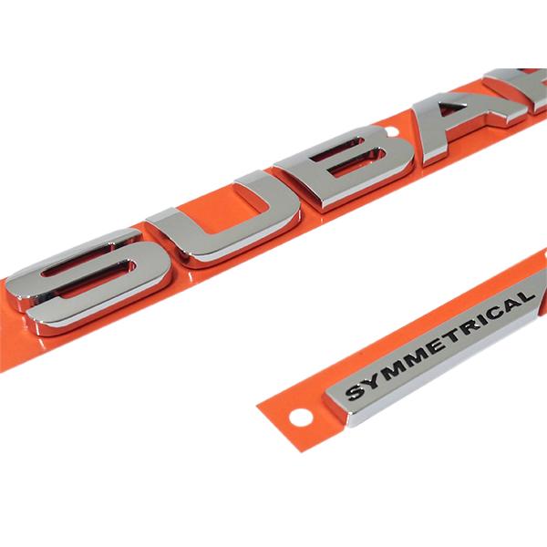 USスバル純正 レガシィ B4 BM系 リアエンブレム SUBARU+SYMMETRICAL