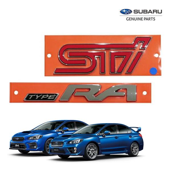 USスバル純正 SUBARU WRX STI VA系 S4 リアエンブレム STI+TYPE RAロゴ 