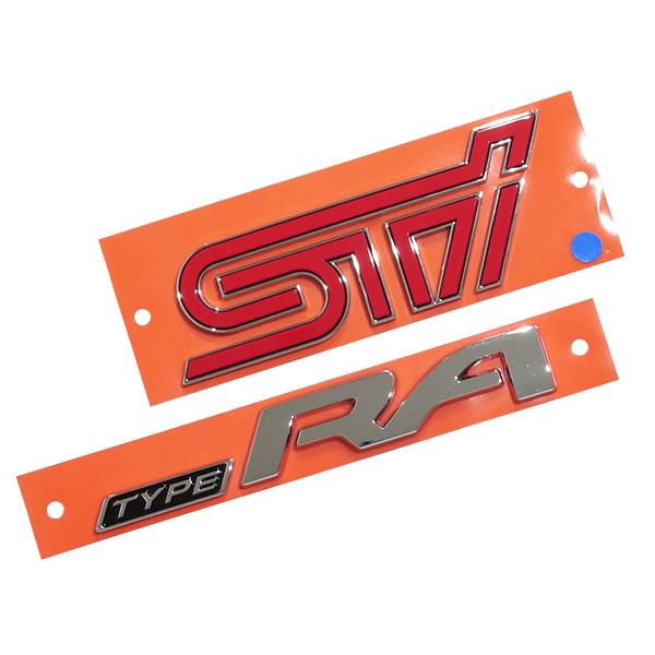 USスバル純正 SUBARU WRX STI VA系 S4 リアエンブレム STI+TYPE RAロゴ