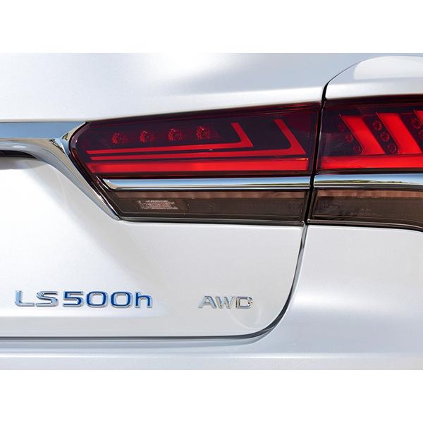 USレクサス純正 LEXUS LS500h 50系 リアエンブレム LS500hロゴ ブルー