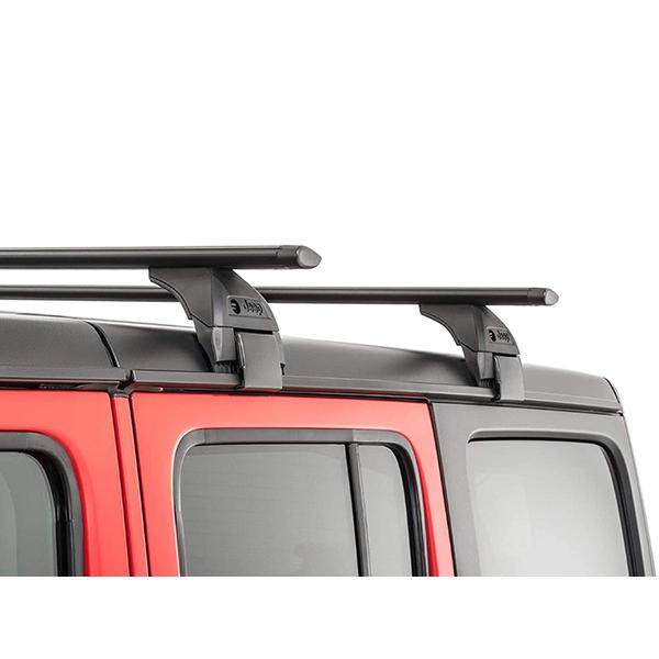 純正　MOPAR Jeep ラングラーJL ルーフキャリア2本セット JEEP JL ラングラー アルミ製 ブラック ルーフ ラック