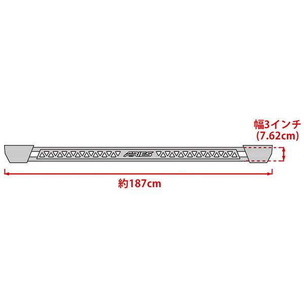 ARIES 正規品】サイドステップ ラウンド サイドバー 3インチ