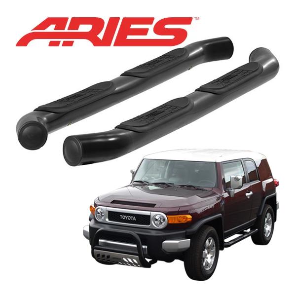 ARIES 正規品】 スチール サイドステップ ラウンド サイドバー 3インチ