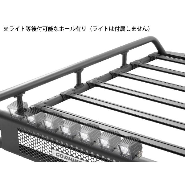 【GO RHINO 正規品】 SRM600シリーズ バスケットスタイル ルーフラック 5936055T 55インチ 長約140cm 幅約132cm 固定用クランプ付属