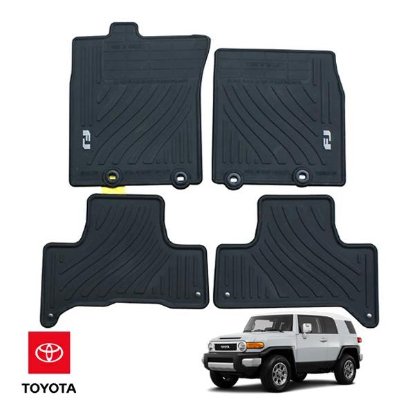 US純正ロゴ入ラバーマット(4PC)/07y- トヨタ FJクルーザー(左ハンドル 