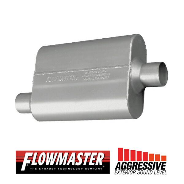 FLOWMASTER マフラー サイレンサー フローマスター40？ 中間 FLOW MASTER / フローマスター 40 マフラー #42441 Offset in 2.25