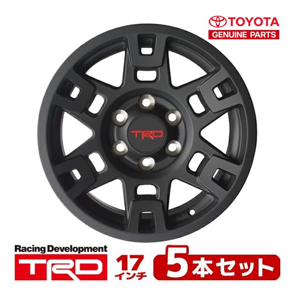 TRD ホイール　マッドブラック　スポークアルミ　５本セット！ USトヨタ純正 TRD 17インチホイール マットブラック 5本セット TOYOTA
