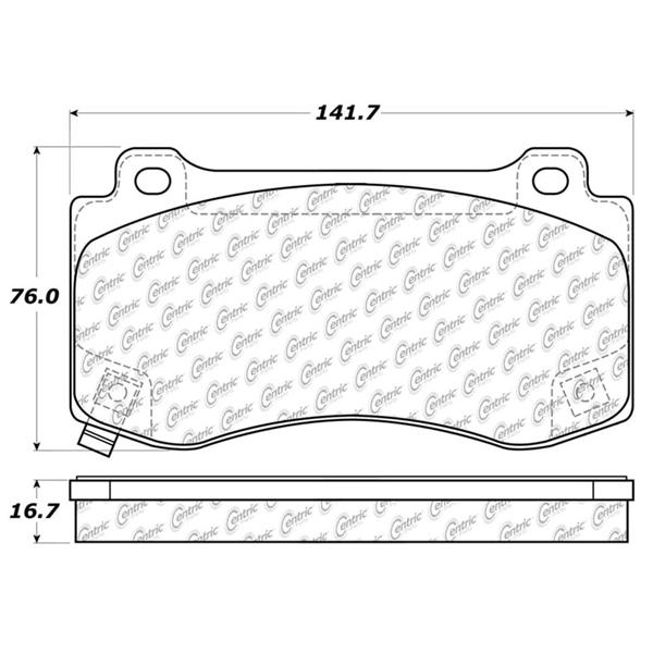 Centric 正規品 ダッジ DODGE 08-14y チャレンジャー 06-14y チャージャー 06-08y マグナム SRT-8用 フロント ブレーキパッド 104.11490_1