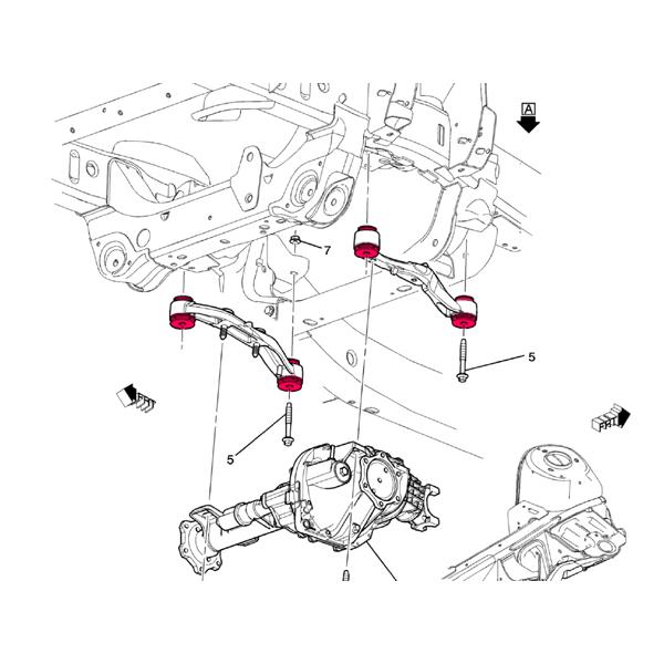 DORMAN デフフロントマウントブッシュ/4PC SET （2008-2016y エスカレード(AWD)、07-16y タホ,サバーバン,シルバラード,ユーコン 他）｜californiacustom｜02