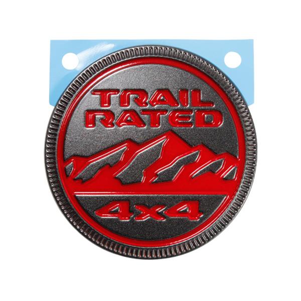 MOPAR純正 TRAIL RATED エンブレム グレー & レッド フェンダー サイド 
