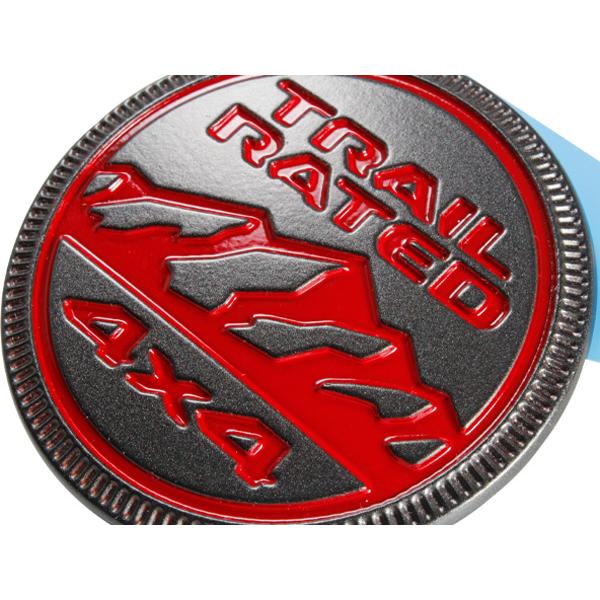 MOPAR純正 TRAIL RATED エンブレム グレー & レッド フェンダー サイド 