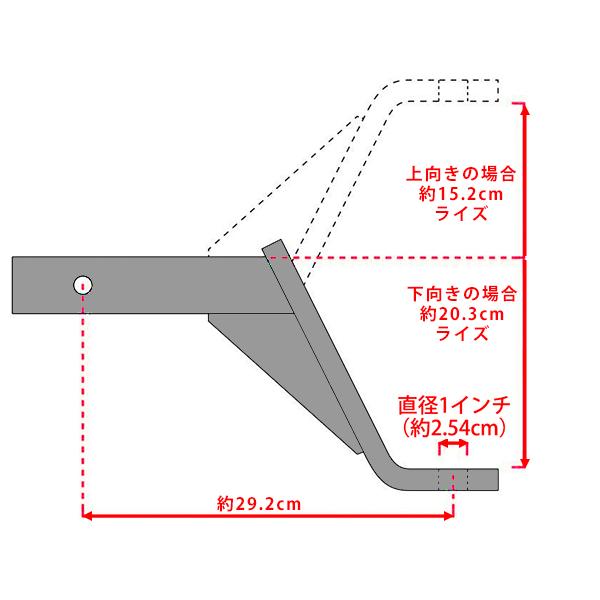 【CURT 正規品】 トレーラーヒッチ用 ヒッチボールマウント 2インチ角 45090 クラス3 6インチライズ 8インチドロップ 最大牽引能力約2267kgの画像