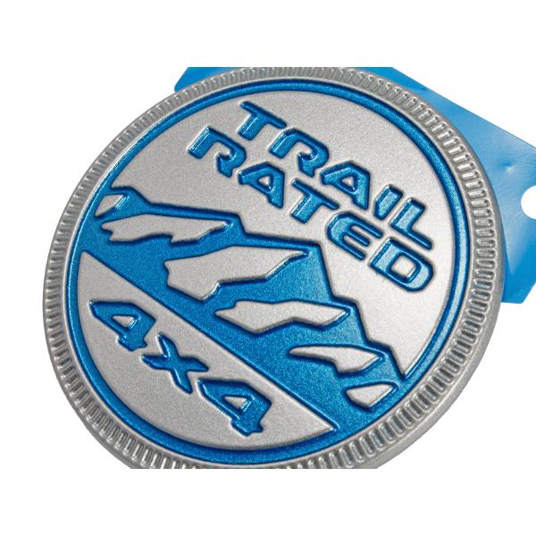 MOPAR純正 TRAIL RATED サイド フェンダー エンブレム シルバー&ブルー