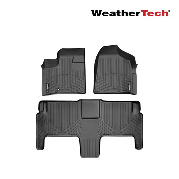 【WeatherTech 正規品】フロアライナー フロアマット ラバーマット ブラック フロント & リア セット ダッジ 0811y グランドキャラバン s01903s02158