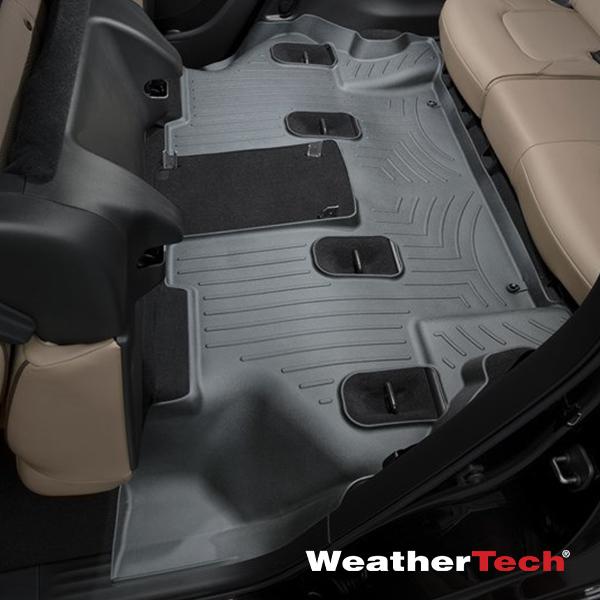 【WeatherTech 正規品】フロアライナー フロアマット ブラック リア 3列目 サードシート インフィニティ 11y QX/QX80 (2ndバケットシート) S02356