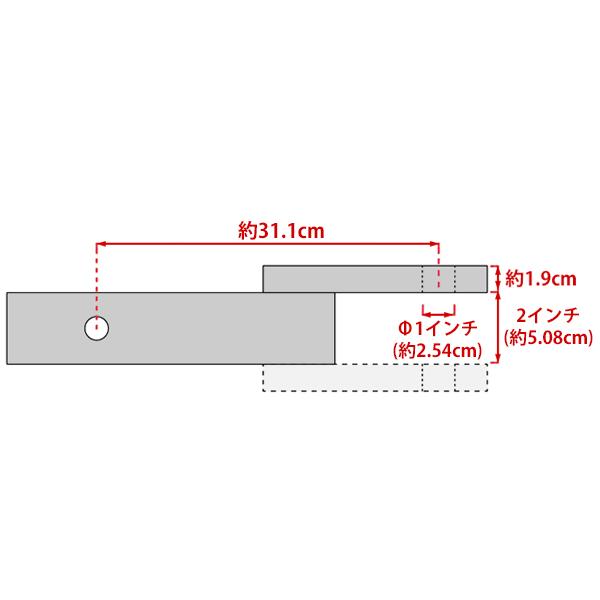 【CURT 正規品】クラス3 トレーラーヒッチ用 ヒッチボールマウント 2インチ角 45250 0.75インチライズ 2インチドロップ 牽引能力 約3401kgの画像