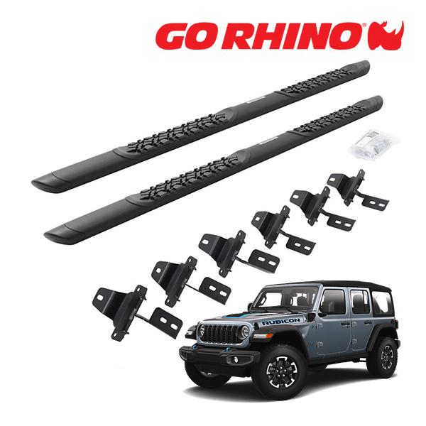 GO RHINO 正規品】Vシリーズ V3 アルミニウム サイドステップ 5インチ
