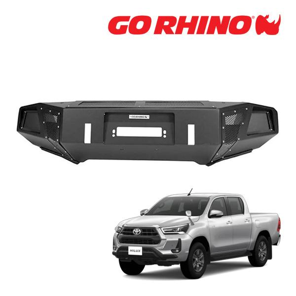 RN43ハイラックスバンパー等 GO RHINO BR5 フロントバンパー テクスチャーブラック 24384Tトヨタ