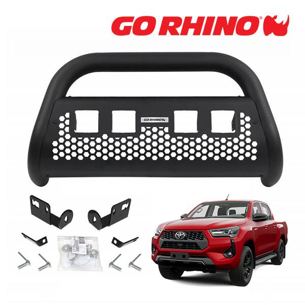 GO RHINO RC2 LR ブルバー フロントバンパーガード 3インチ キューブ 