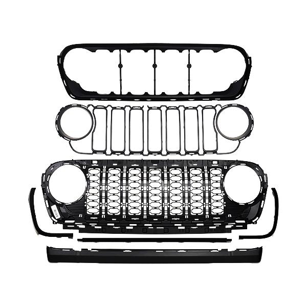Jeep ラングラーjl フロントグリル　2024グリル　未塗装品 MOPAR純正 2024フェイス グリルキット フロントカメラ無しタイプ 未