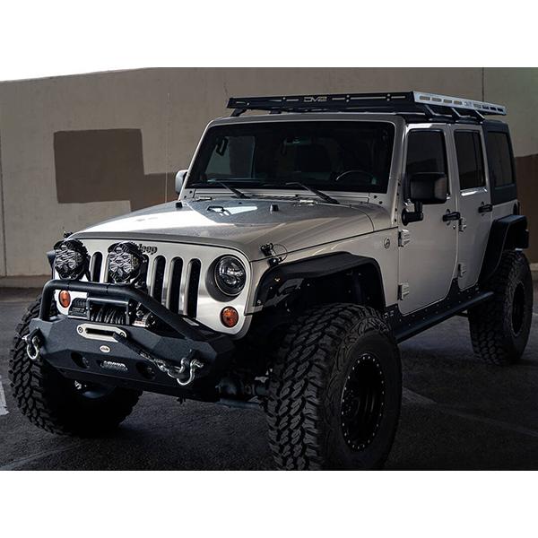DV8 OFFROAD 正規品 ルーフラック フルサイズ ルーフバスケット ルーフキャリア ロゴ入 スチール ブラック ジープ JK ラングラー 4ドア_5