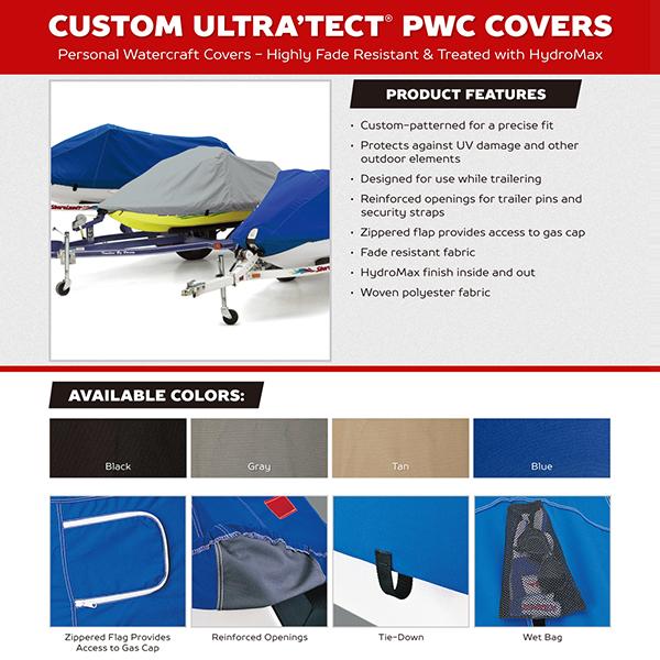 CoverCraft 正規品 SEA-DOO RXT-X 300 2018-2021年 Ultratect 水上バイク カバー グレー XW8106UG ジェットスキー ボート マリンジェット_4