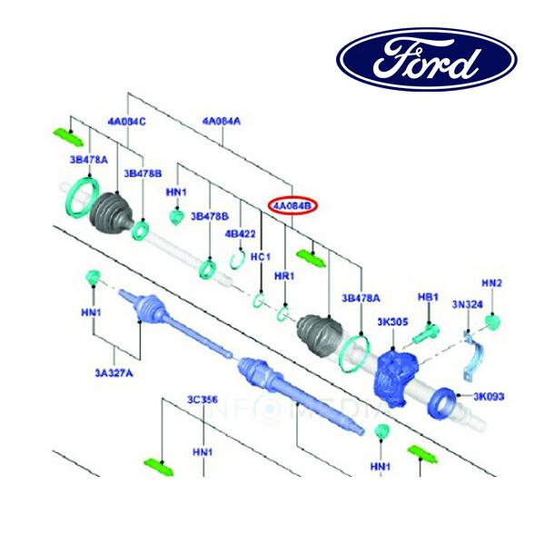 フォード純正 ドライブシャフトブーツ インナーキット 1764848 13y フィエスタ y03773カリフォルニアカスタム Yahoo