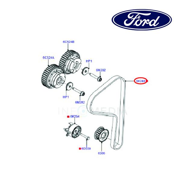 フォード純正 タイミングベルト 96MZ6268A 13y ECOSPORT エコスポーツ y03900 カリフォルニアカスタム