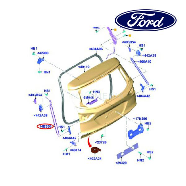 フォード純正 リアゲート アクチュエーター 左側 LH 運転席側 2273813