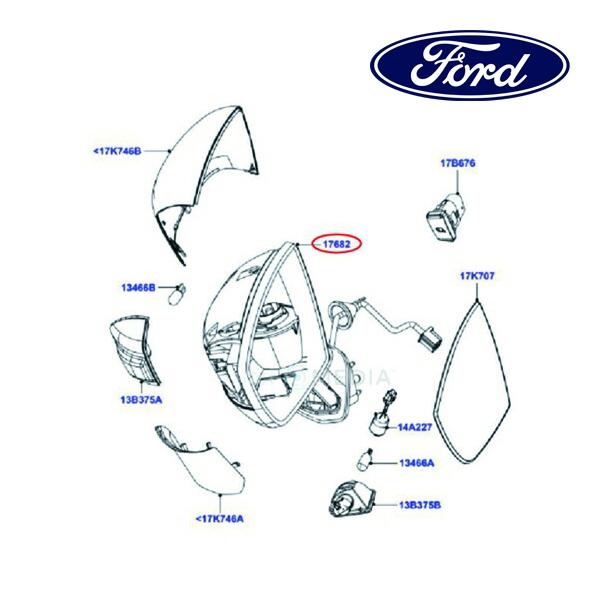 フォード純正 ドアミラー 左側 LH 運転席側 1773653 10-12y クーガ
