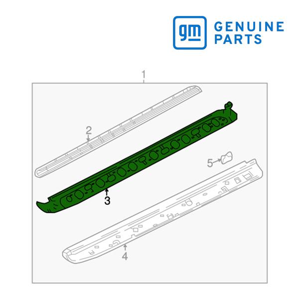 00-03y タホ用 GM純正 サイドステップ ランニングボード カバー 左側
