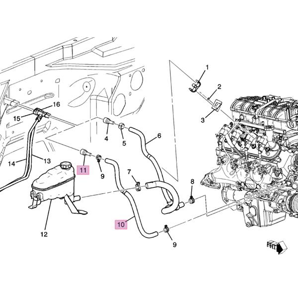 GM純正 ヒーターホース インレット側 22885825 07-14y GM純正 ヒーターホース インレット側 22885825 07-14y